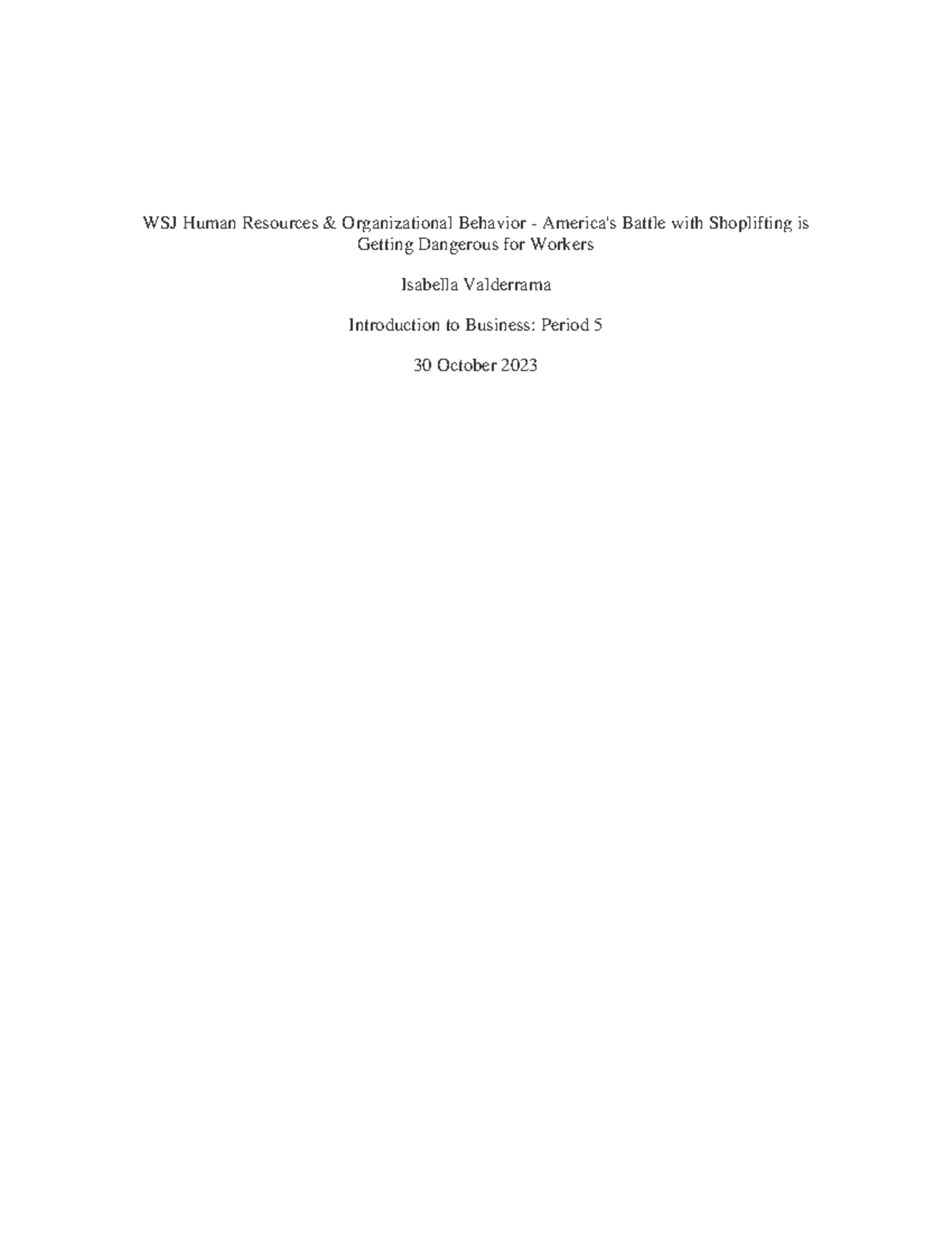 WALL Street Journal Employees WSJ Human Resources & Organizational