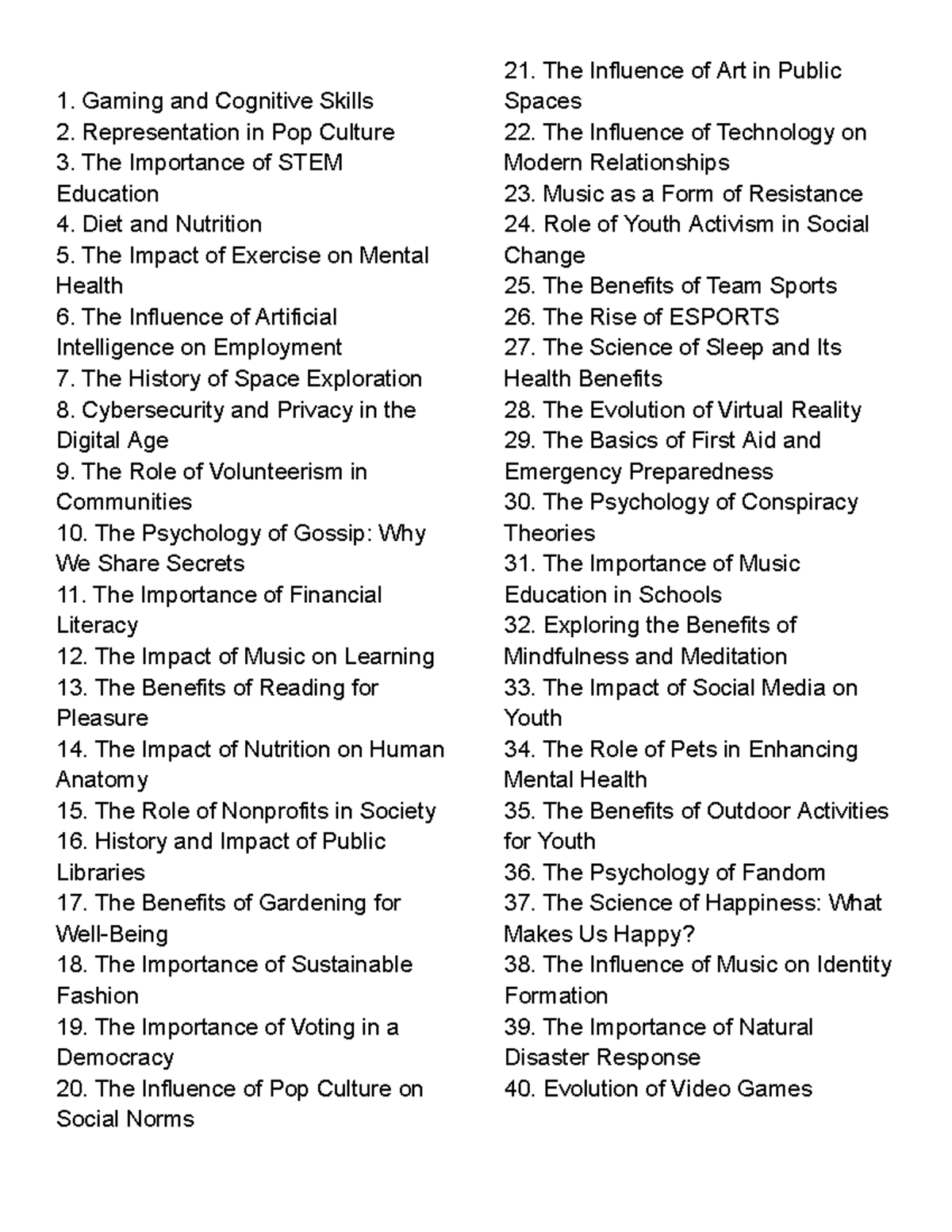 11 11 Research Topics - this is an English report for premium - Gaming ...