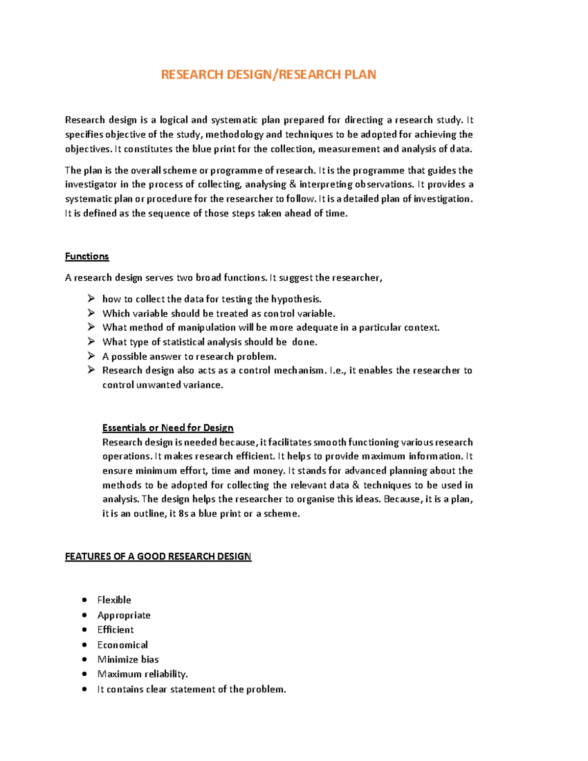 purpose of research design pdf