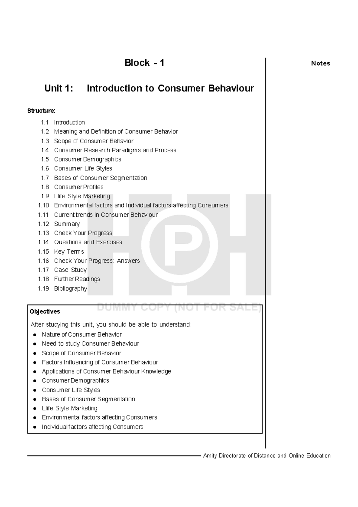 Consumer Behaviour-008-043 - Introduction to Consumer Behaviour 1 Notes ...