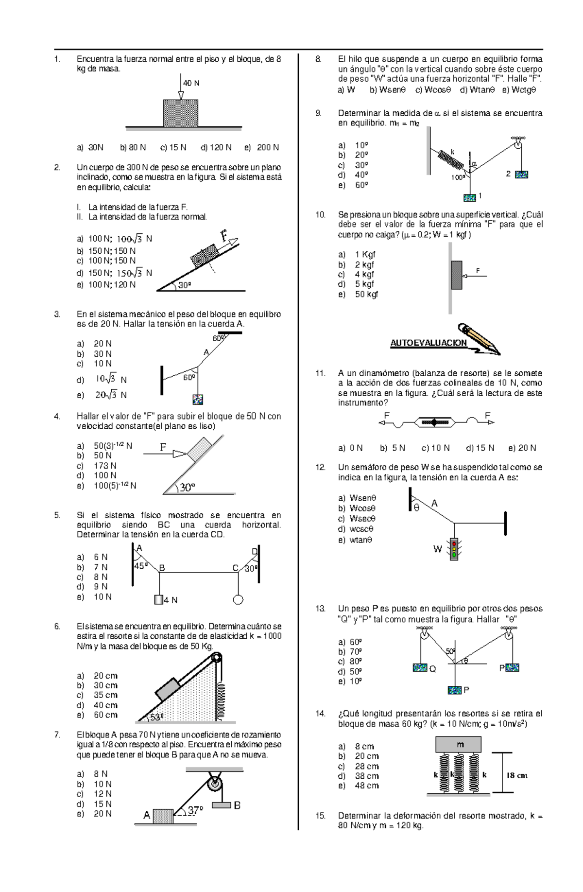 5-Estática - Material De Apoyo - 40 N ####### 30º F 60º 60º A 53º 30º F ...