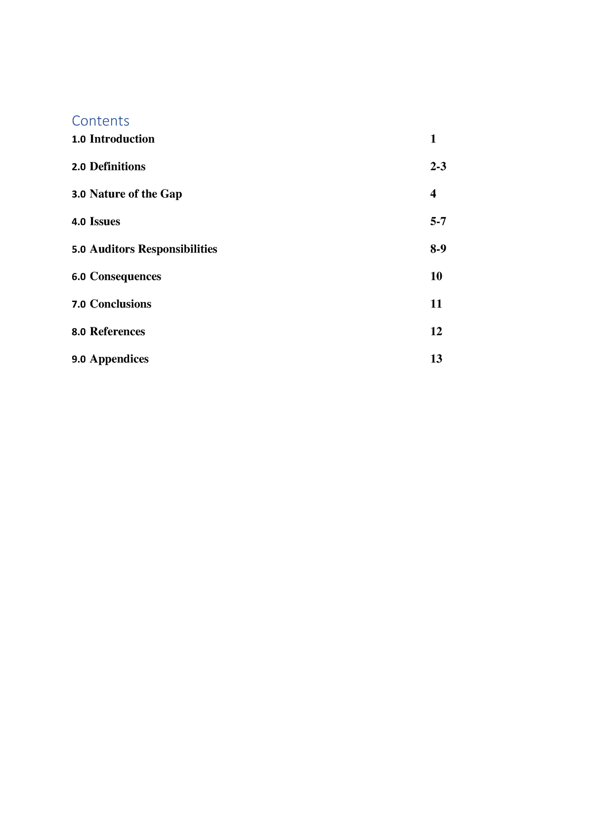 Expectation Gap - Contents 1 Introduction 2 Definitions 2- 3 Nature of ...