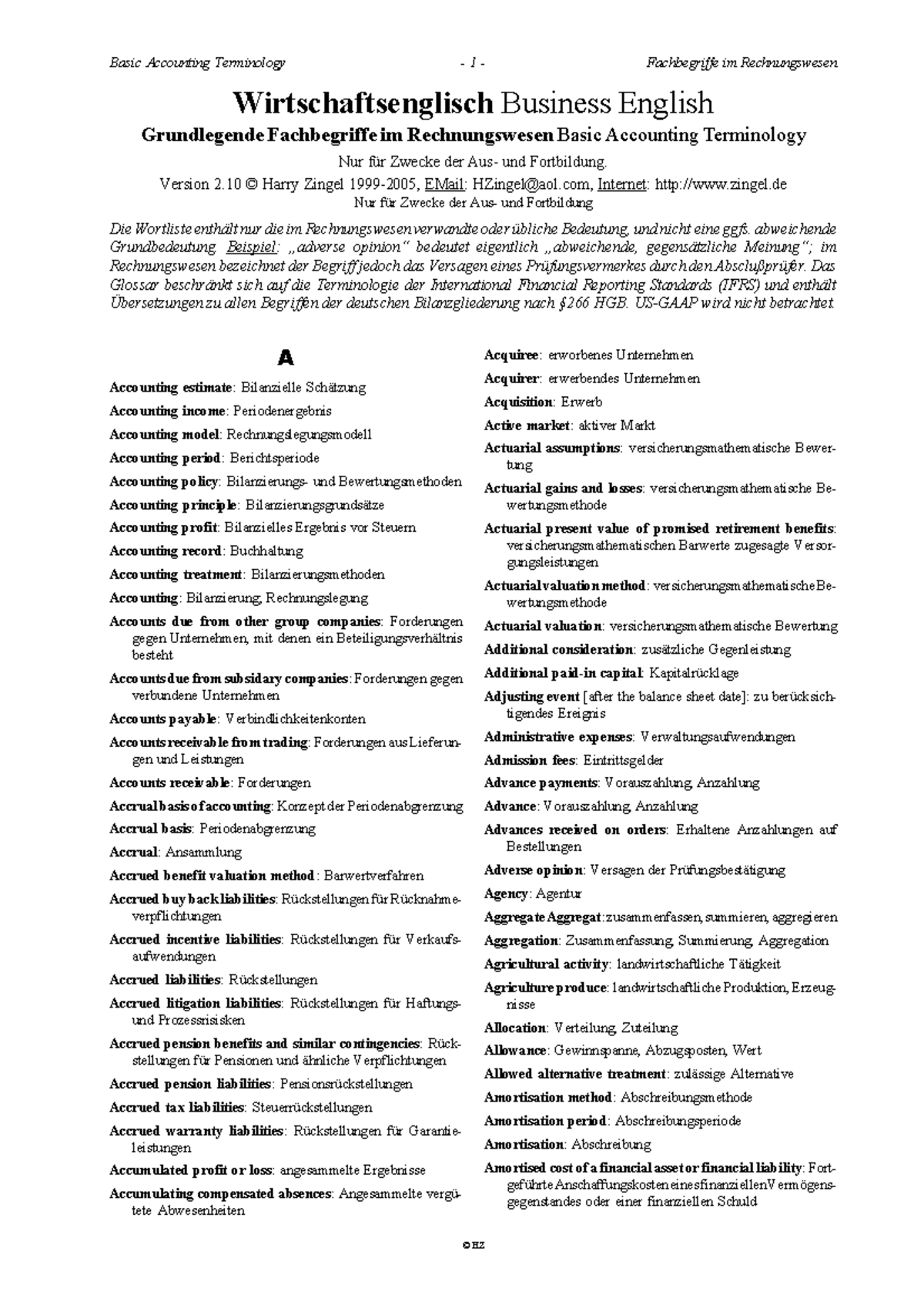 5000 Wichtigsten Englisch Vokabeln Excel Vokabeln International Accounting - Wirtschaftsenglisch Business