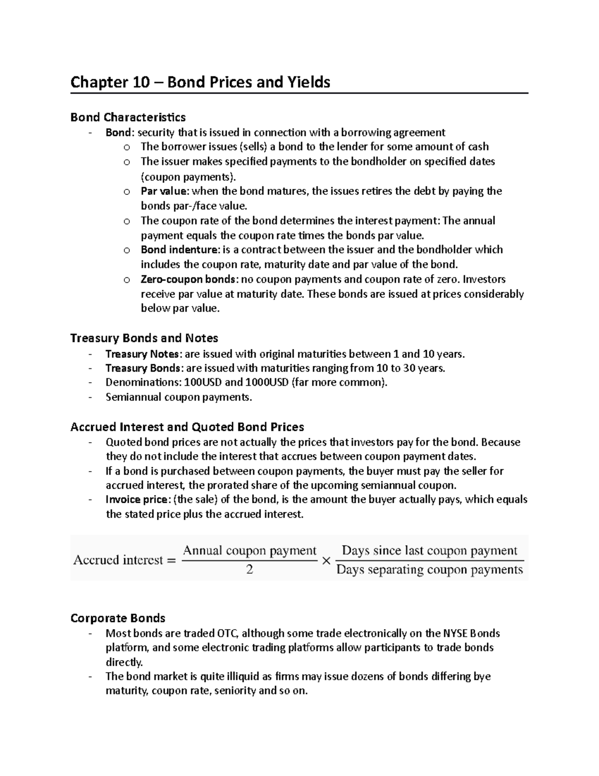 Essentials Of Investments - Chapter 10 - Chapter 10 – Bond Prices And ...