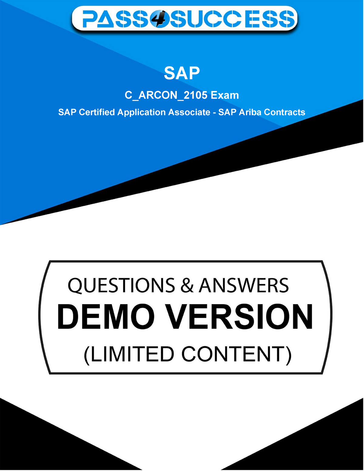 C arcon 2105-demo - Pass4Success - SAP C_ARCON_2105 Exam ####### SAP Sns-Brigh10