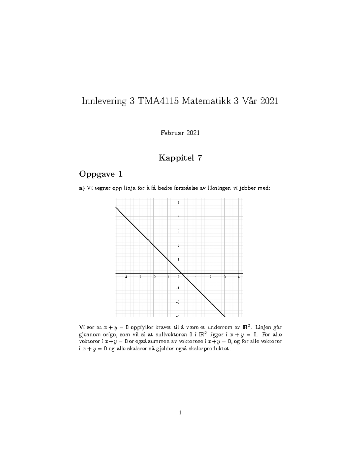 Innlevering 3 TMA4115 Matematikk 3 V R 2021 - Innlevering 3 TMA4115 ...