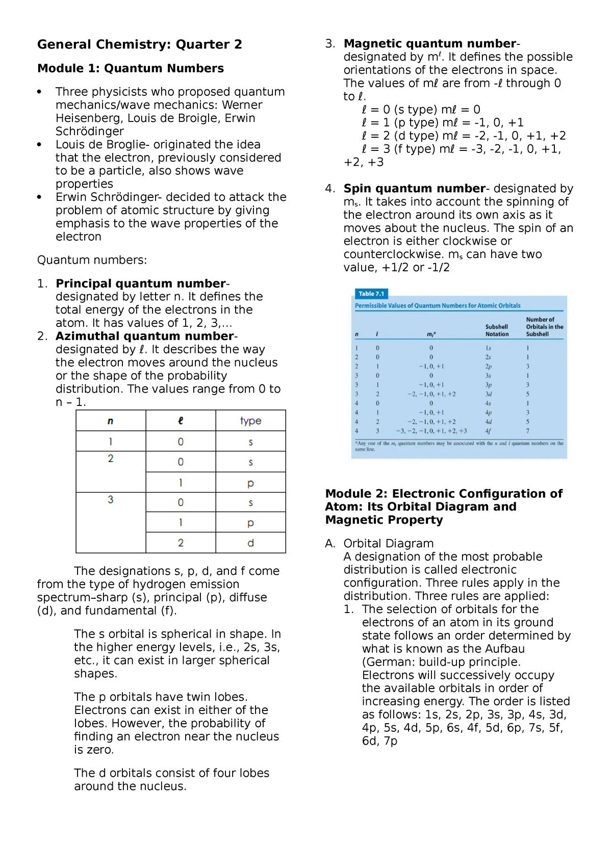 Reviewer Grade 11 Genchem Quarter 2 - General Chemistry: Quarter 2 ...