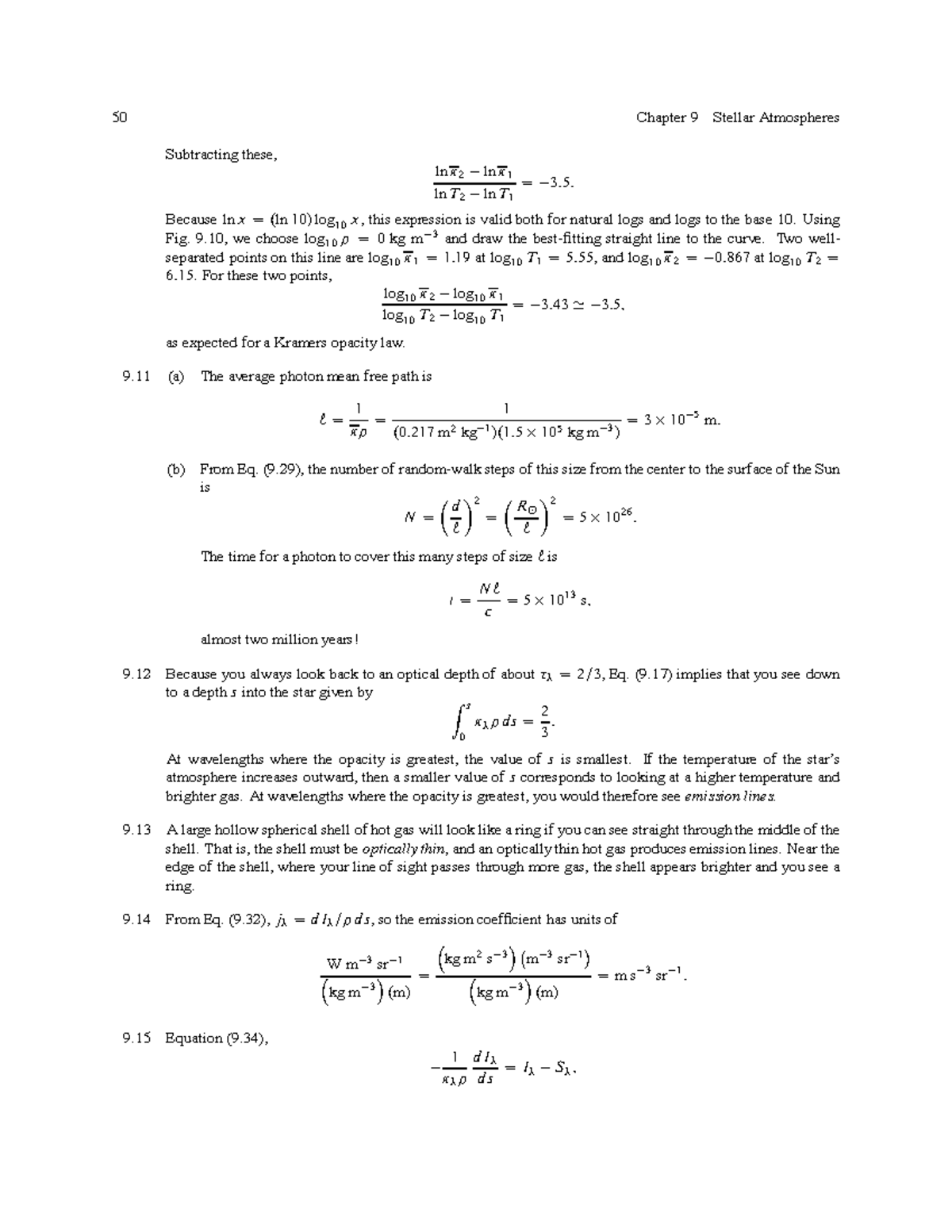 PS408 manual 50 - 50 Chapter 9 Stellar Atmospheres Subtracting these ...