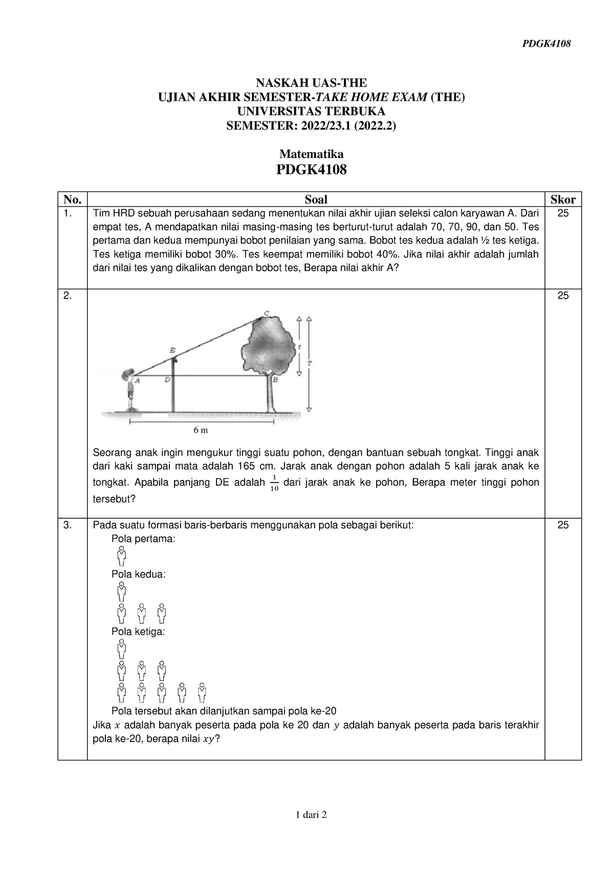 Naskah PDGK4108 The 1 - PDGK 1 Dari 2 NASKAH UAS-THE UJIAN AKHIR ...