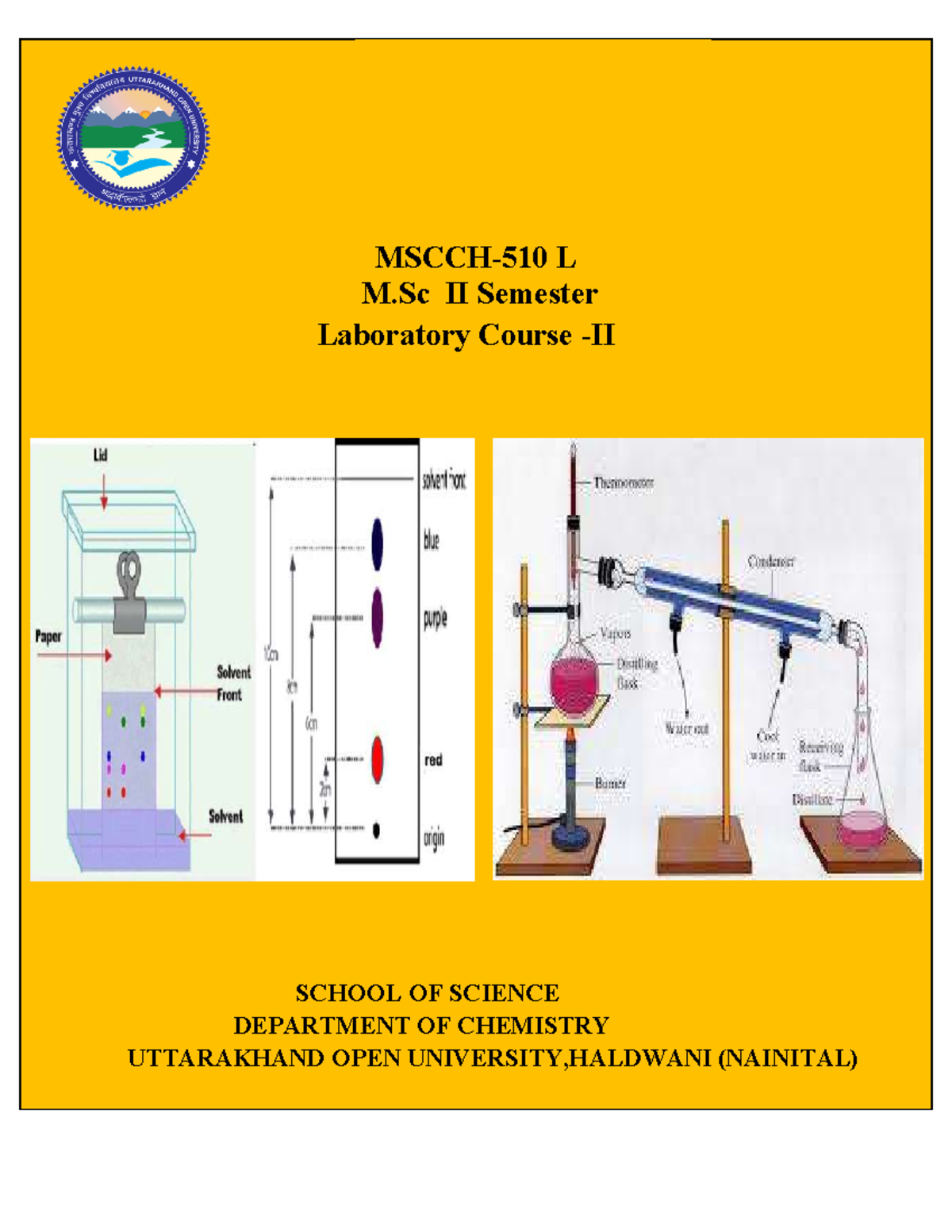 Mscch-510L - chemistry very helpful - Laboratory Course SCHOOL OF ...