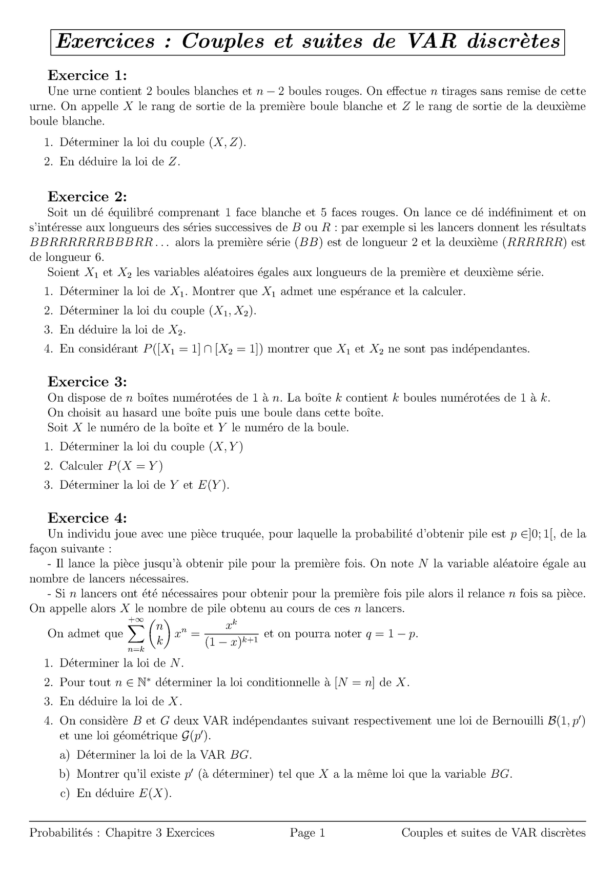 Math211 - Math2 11- Résumé Mathématiques Avancées - Exercices : Couples ...