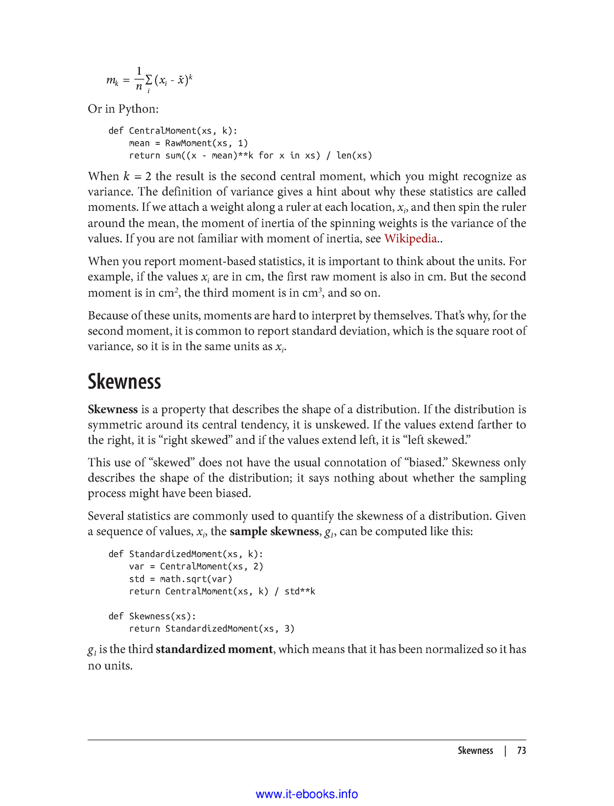 Lecture Notes Exploratory Data Analysis By Allen B Downey-16 - Mk = 1 N ...