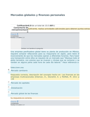 Mercados Globales Y Finanzas Personales Modalidad De Exámenes Semana 4 ...