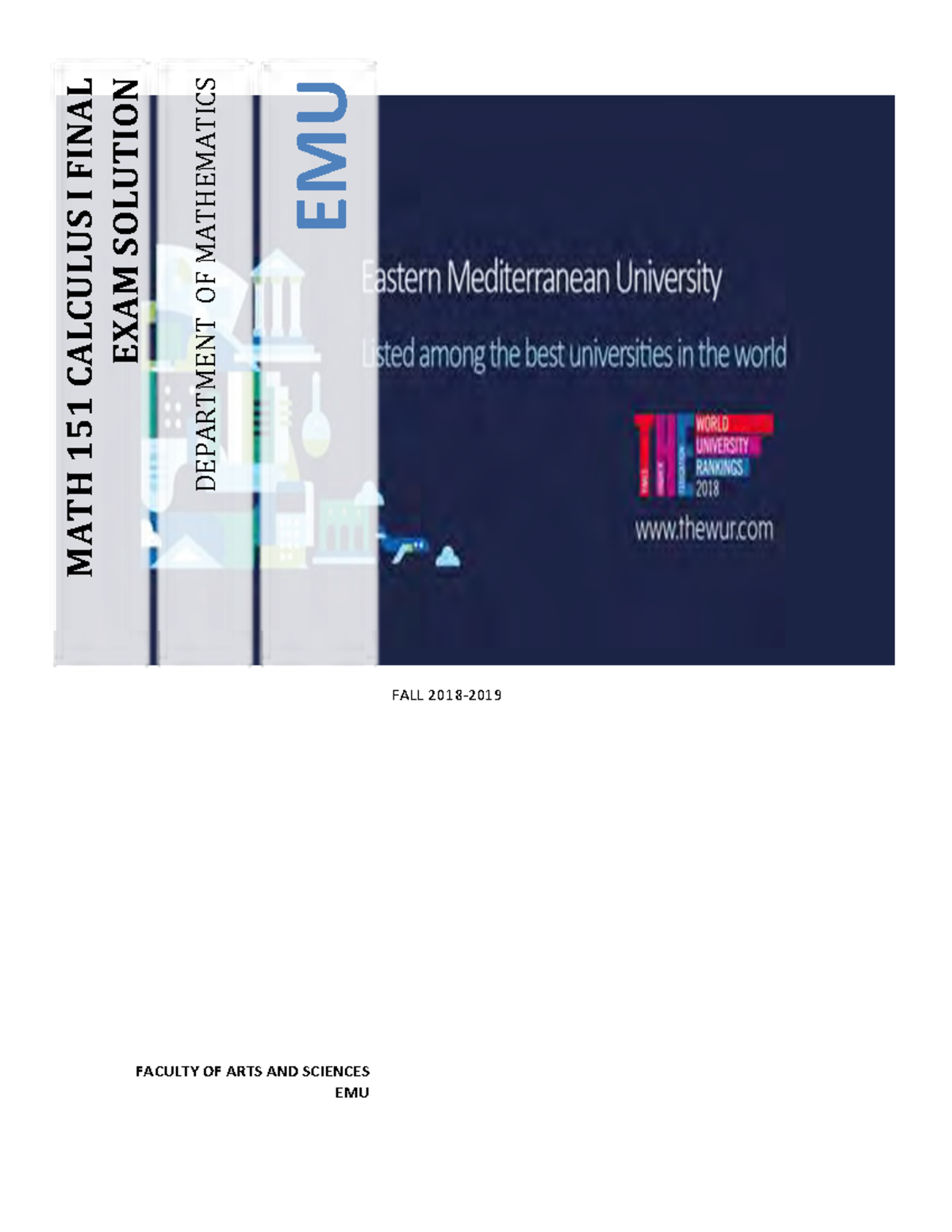 18-19 autumn final - past exams - DEPARTMENT OF MATHEMATICS EMU MATH ...