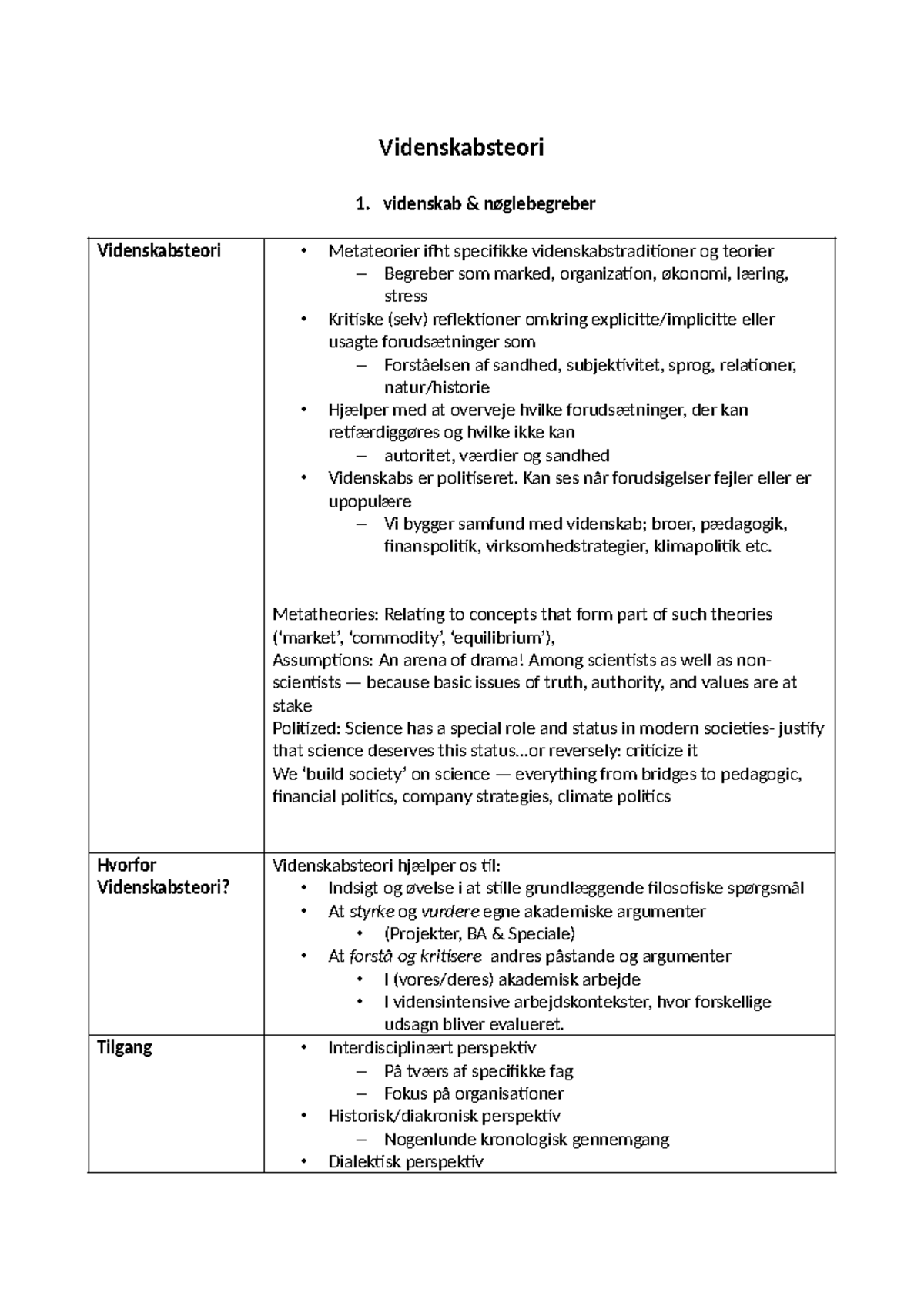 Videnskabsteori - Videnskabsteori Videnskab & Nøglebegreber ...