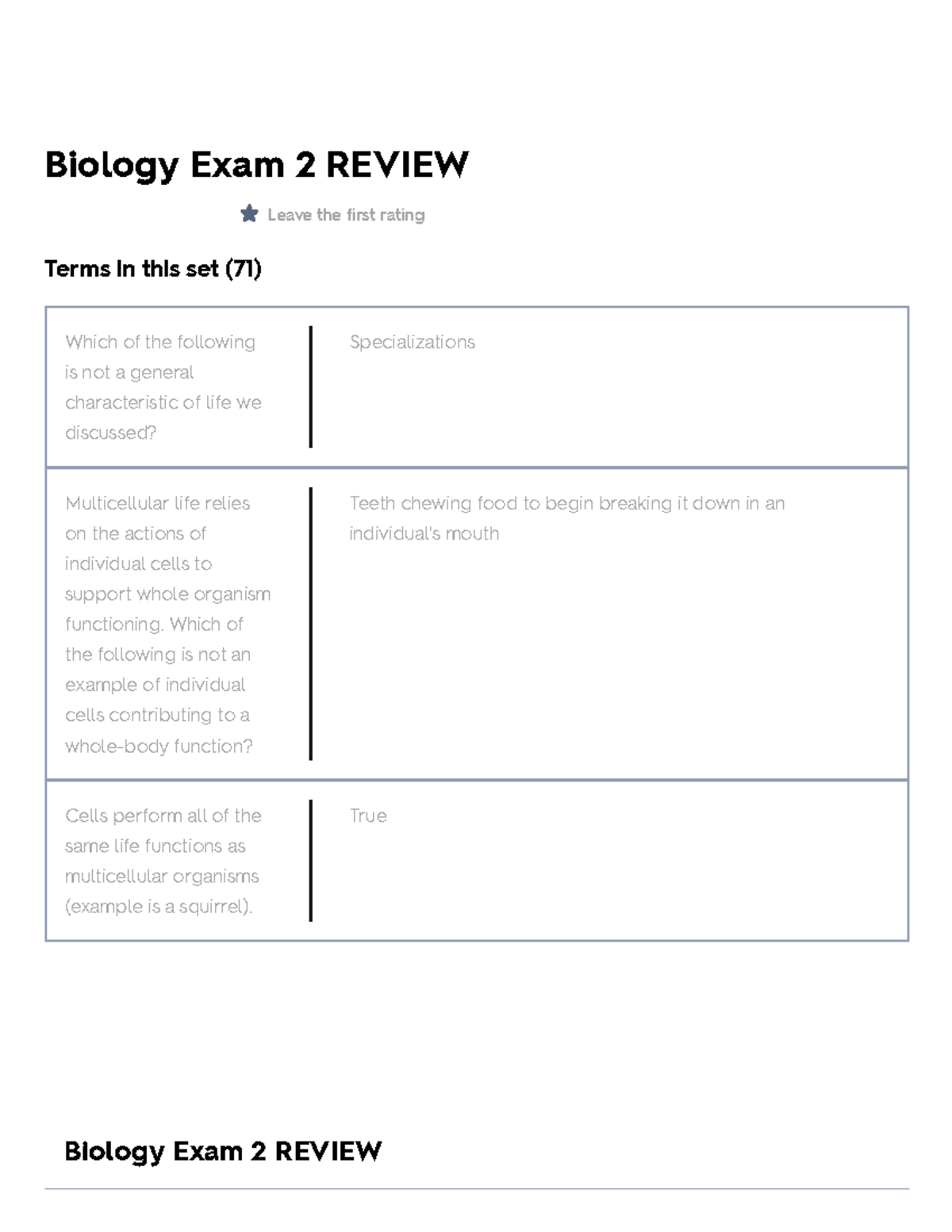 Biology Exam 2 Review Flashcards Quizlet - Biology Exam 2 REVIEW Leave ...