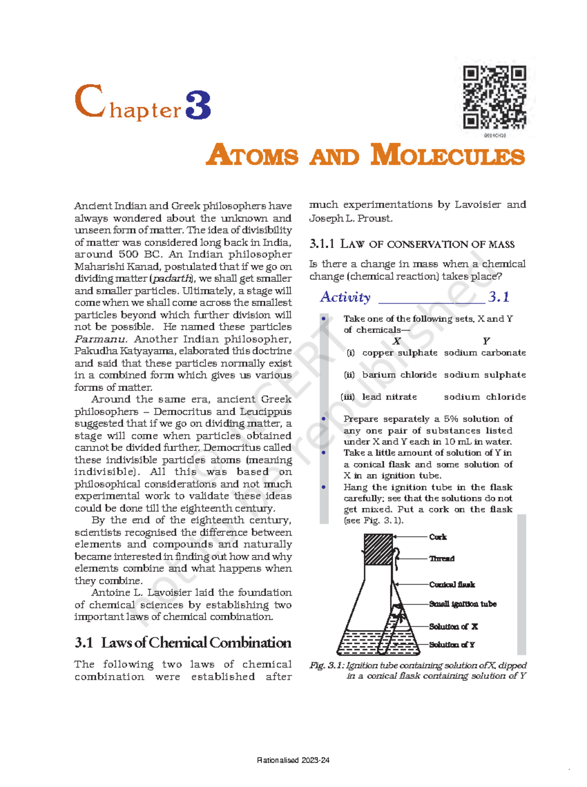 NCERT science grade 10 - Ancient Indian and Greek philosophers have ...
