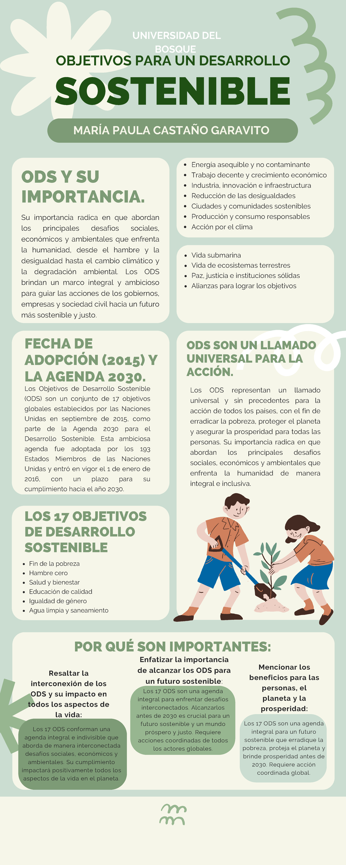 Infografía Desarrollo Sostenible Ecológico Moderno Ilustrativo Verde Y