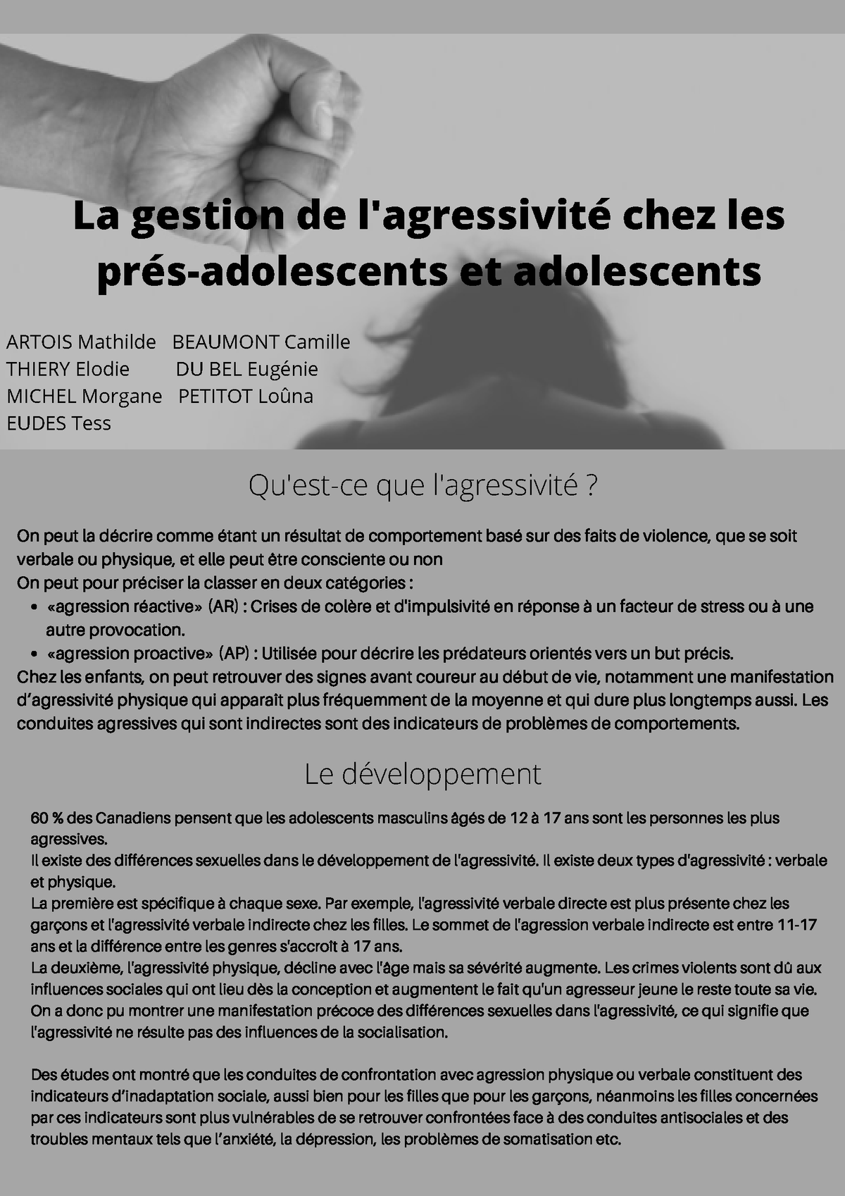 11 - La Gestion De L'agressivité Chez Les Prés-adolescents Et ...