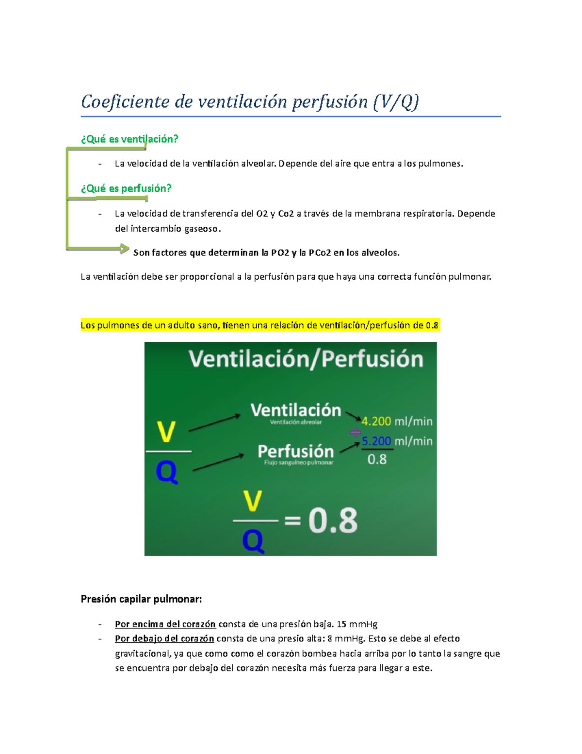 Coeficiente De Ventilación Perfusión - Coeficiente De Ventilación ...