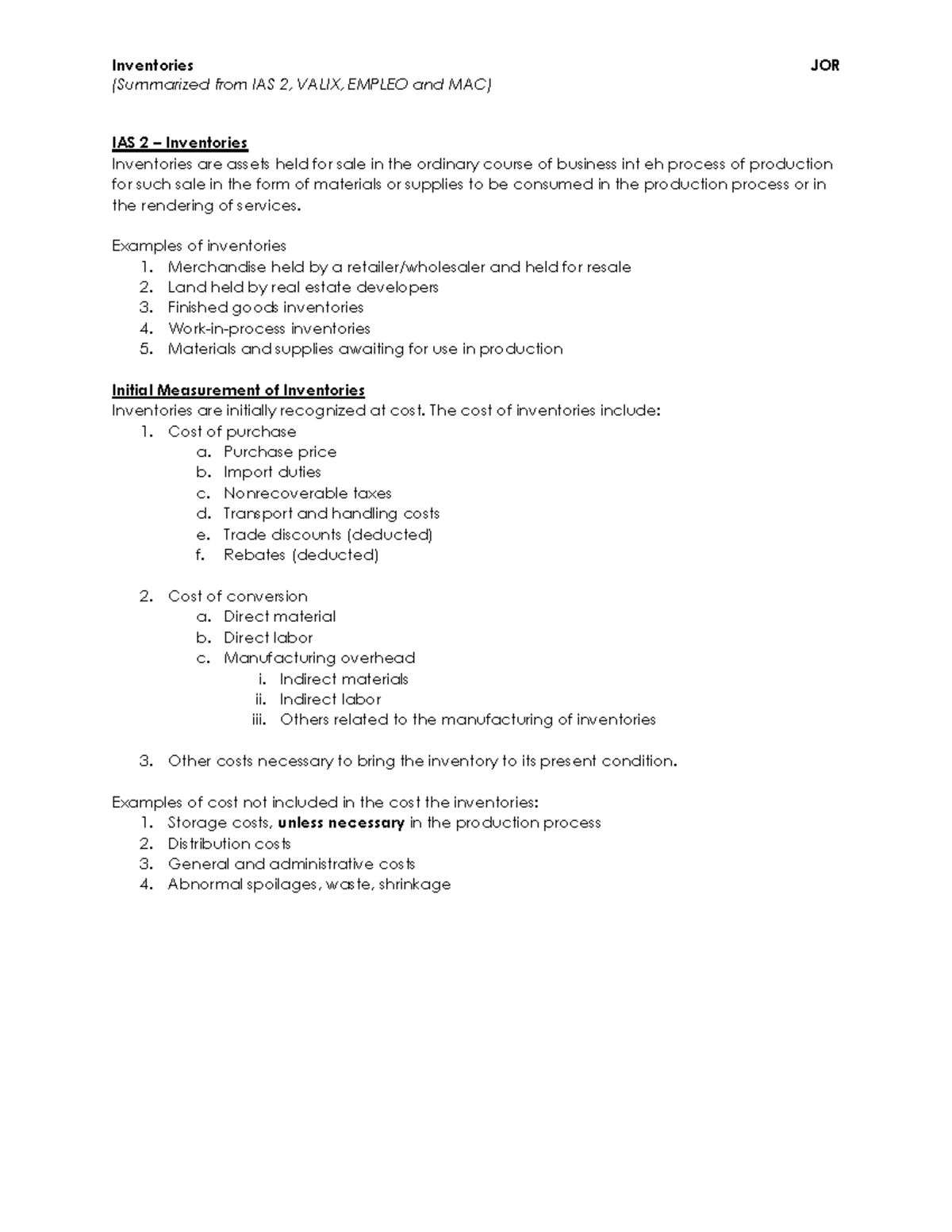 H08 Inventories H08 Inventories Accounting Feu Studocu