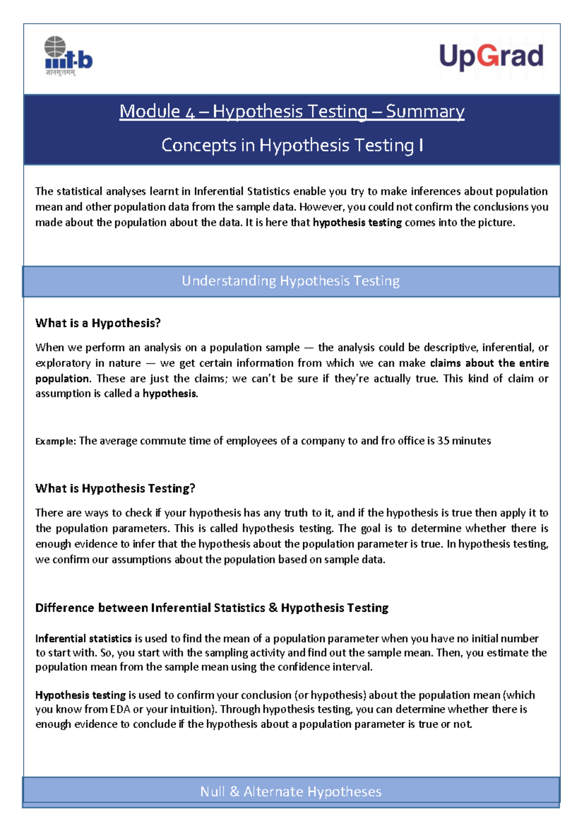 Lecture Notes 2 - The statistical analyses learnt in Inferential ...