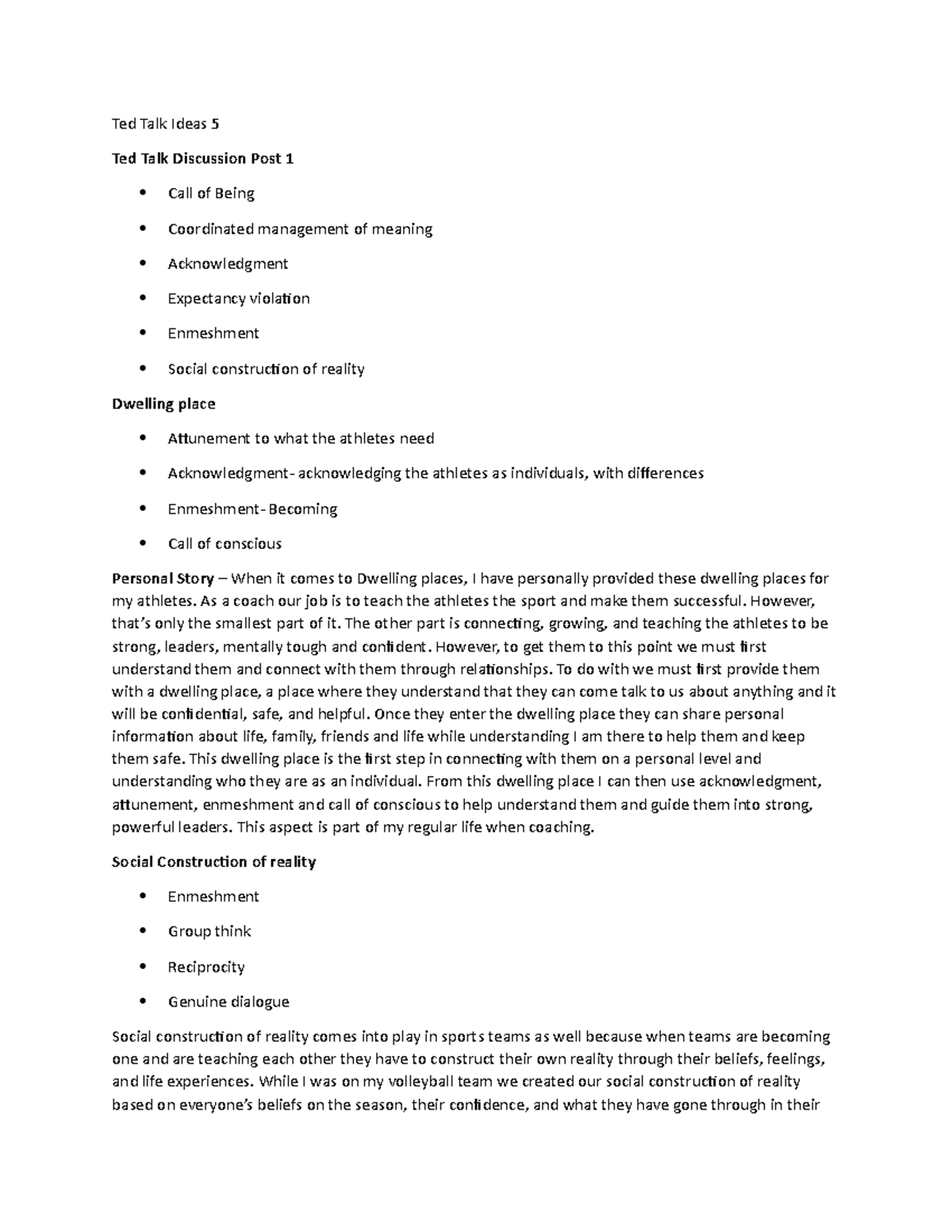 Ted Talk Ideas 5 As a coach our job is to teach the athletes the sport and make them