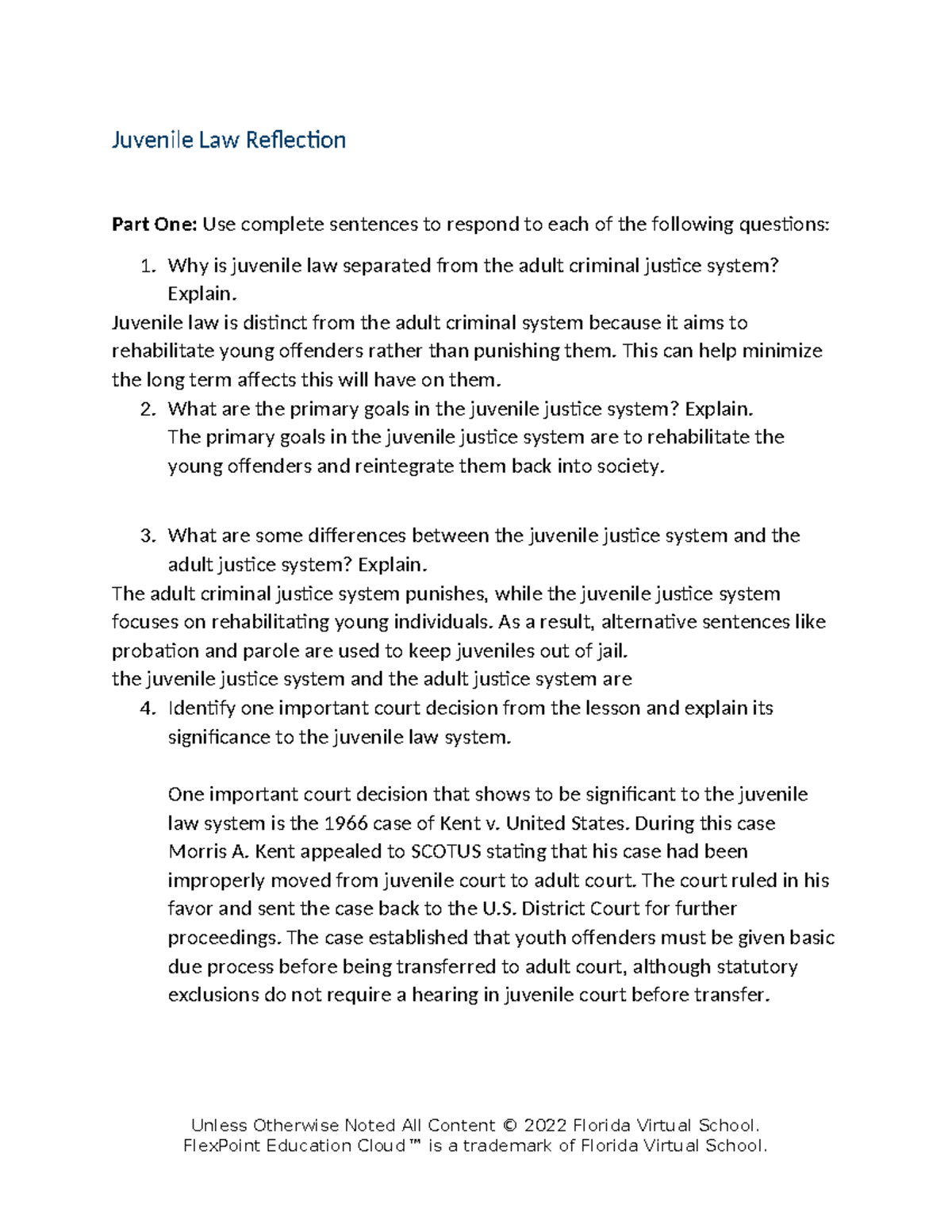 04 03 juvenile law reflection Juvenile Law Reflection Part One Use