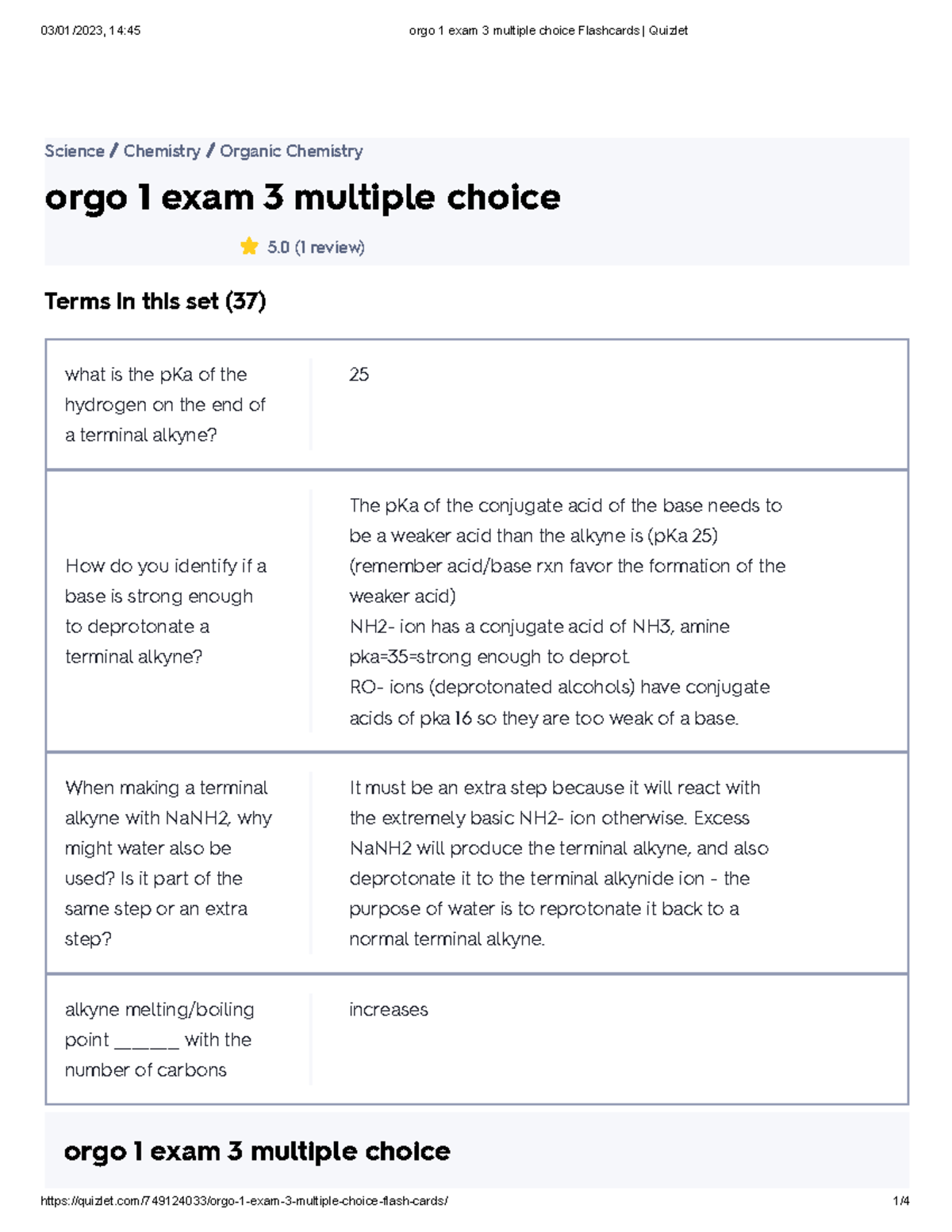 Orgo 1 Exam 3 Multiple Choice Flashcards Quizlet - Orgo 1 Exam 3 ...