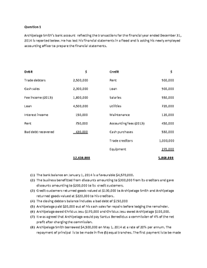 Chapter 7 - tutorial practice questions with answers - Cash and ...