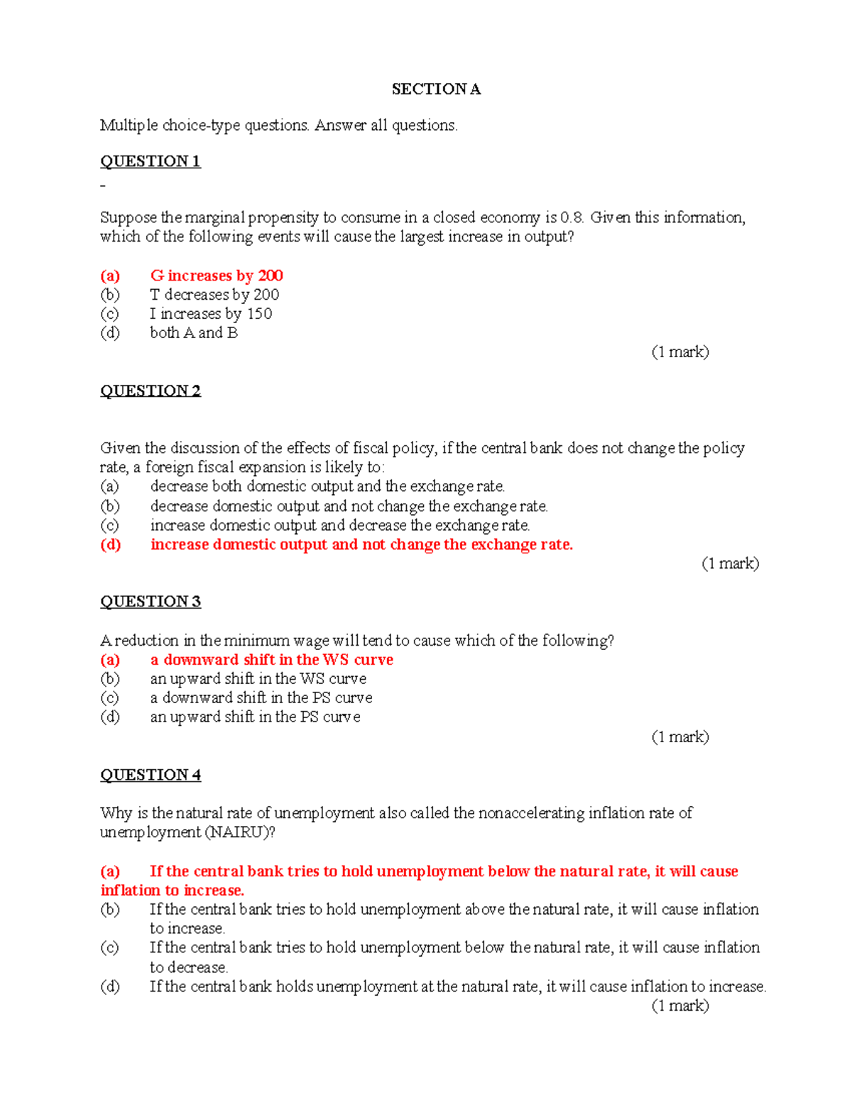 111-sample-exam-2021-mcq-key-section-a-multiple-choice-type-questions