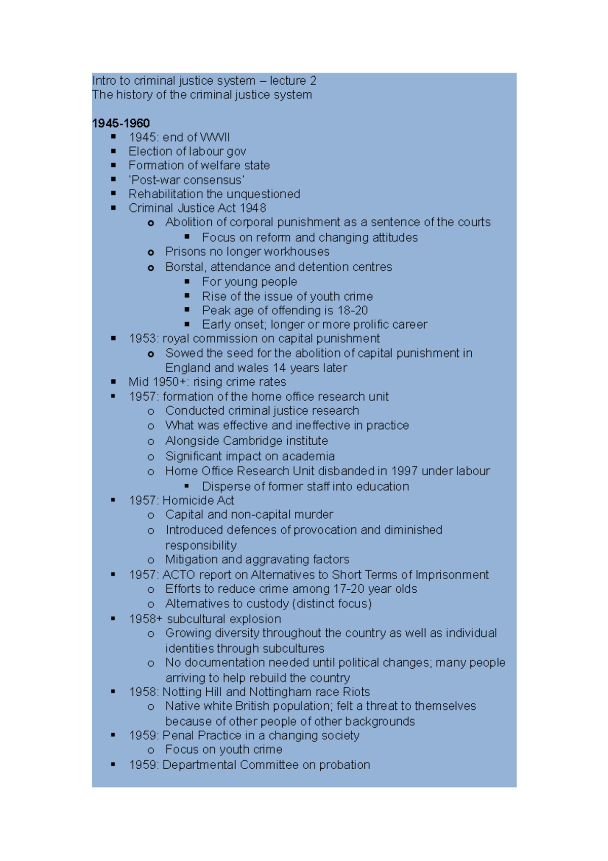 The CJS Timeline - Intro To Criminal Justice System – Lecture 2 The ...