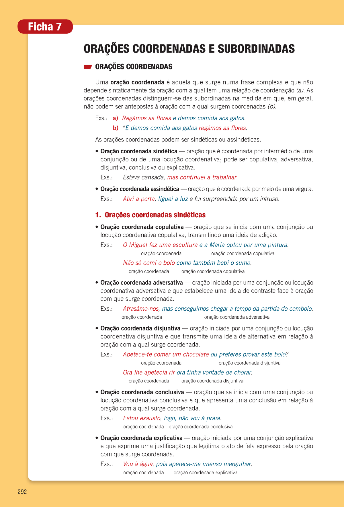 Ficha Informativa 07 OraÇÕes Coordenadas E Subordinadas OraÇÕes Coordenadas Uma Oração 1869