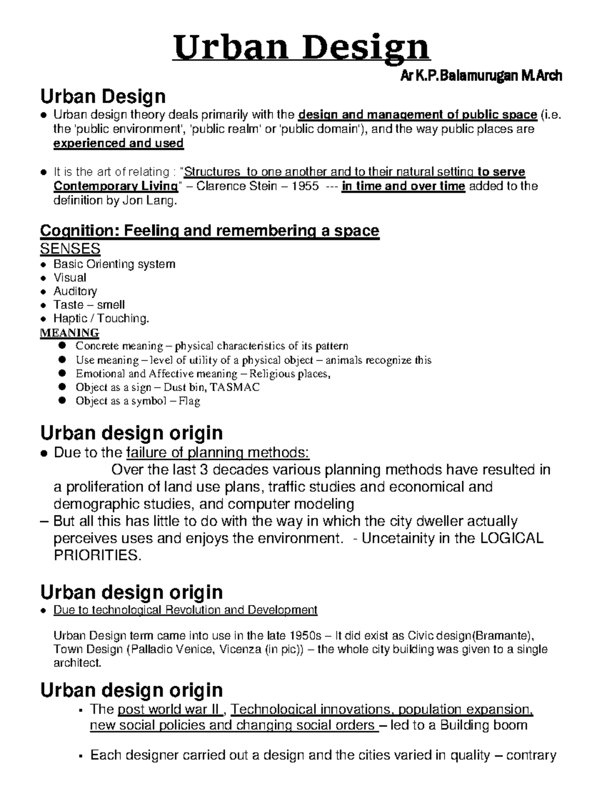 Basic Urban Design - Urban Design Ar K.P M Urban Design Urban Design ...