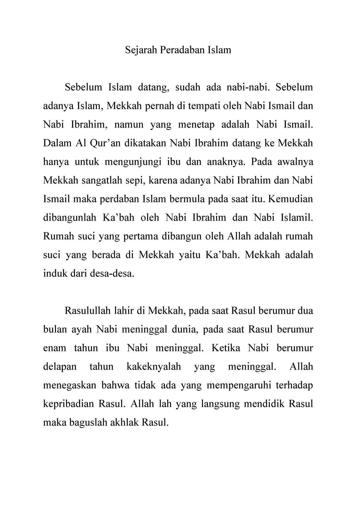 Sejarah Peradaban Islam - Sejarah Peradaban Islam Sebelum Islam Datang ...