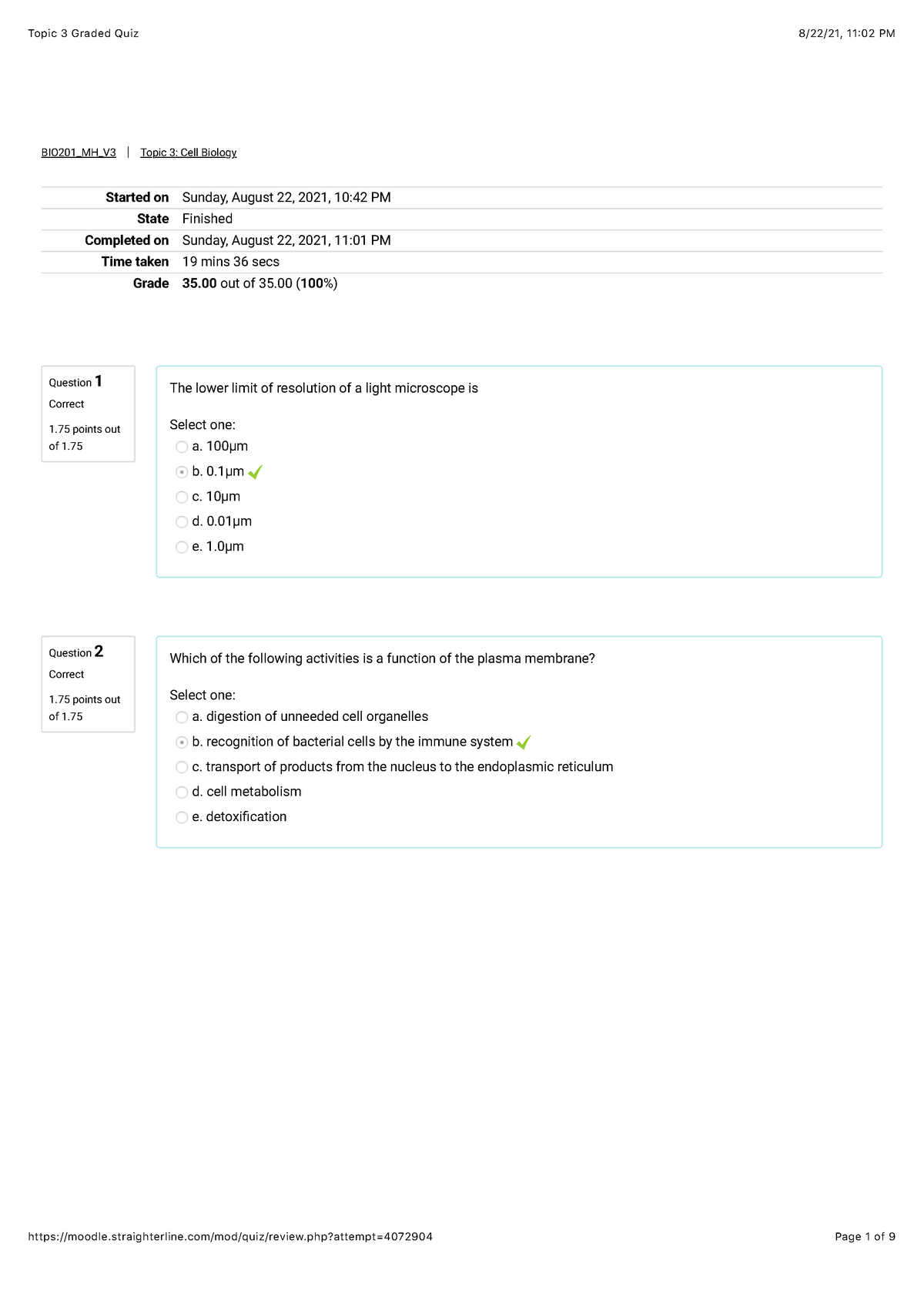 A&P Topic 3 Graded Quiz - A&P quiz to practice your skills and test ...