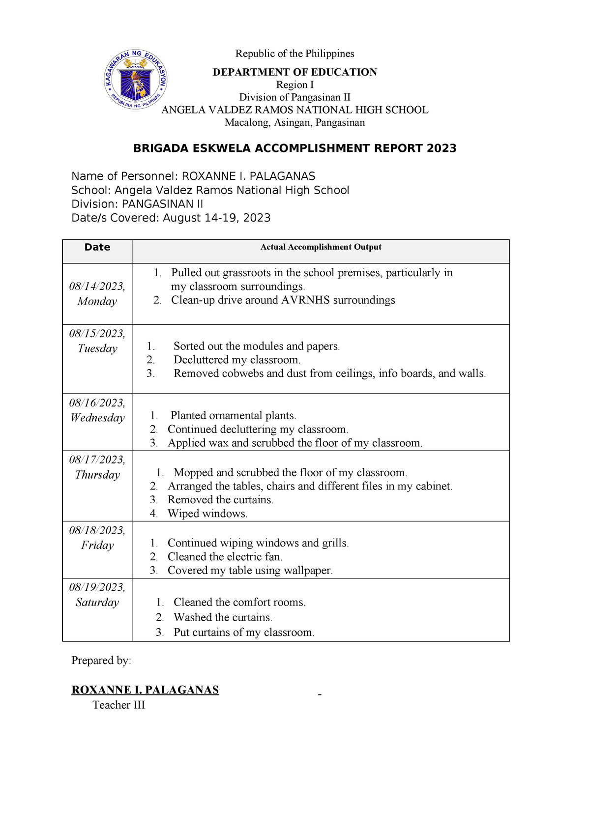 Brigada-2023-AR - Module - Republic of the Philippines DEPARTMENT OF ...