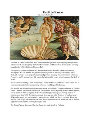 The Birth of Venus by Botticelli, History, Analysis & Materials - Video &  Lesson Transcript