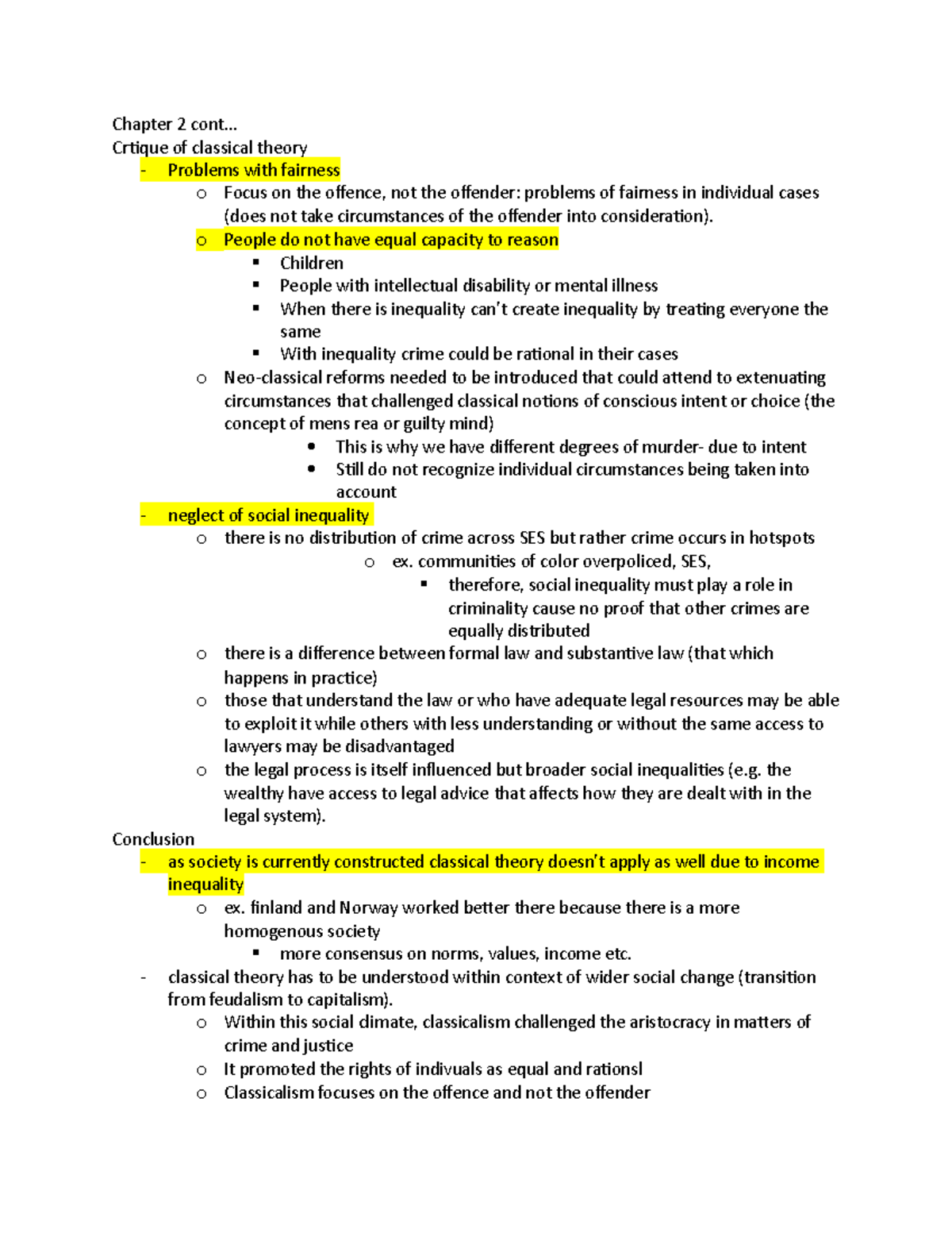 Chapter 2 cont… and chapter 3 - Chapter 2 cont... Crtique of classical ...