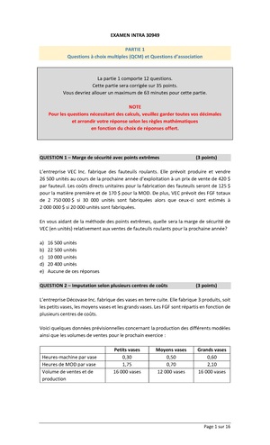 Grille DE Compétences DES Comptables Professionnels Agréés - Partie 1 ...