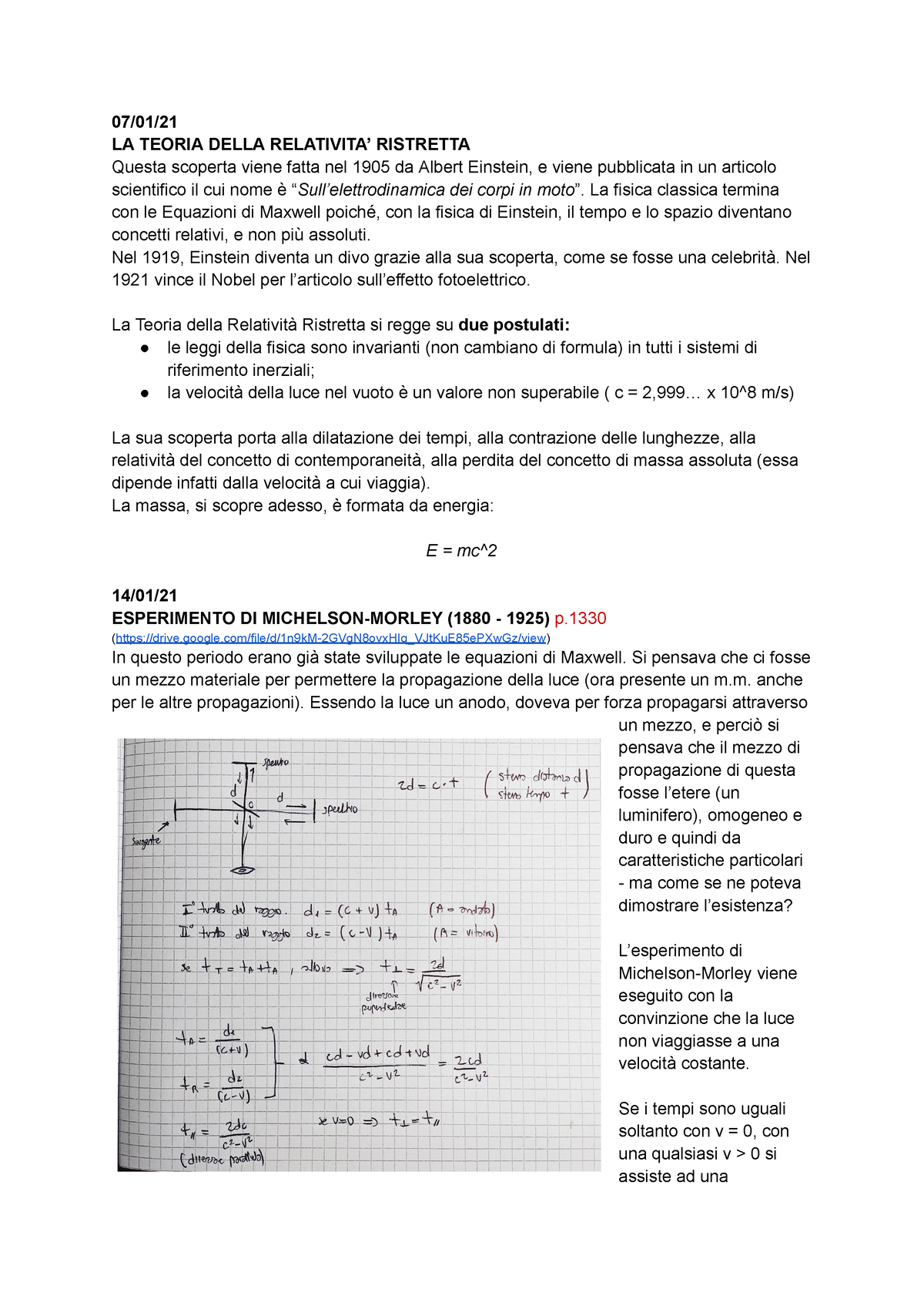 La Relativit Ristretta La Teoria Della Relativita Ristretta