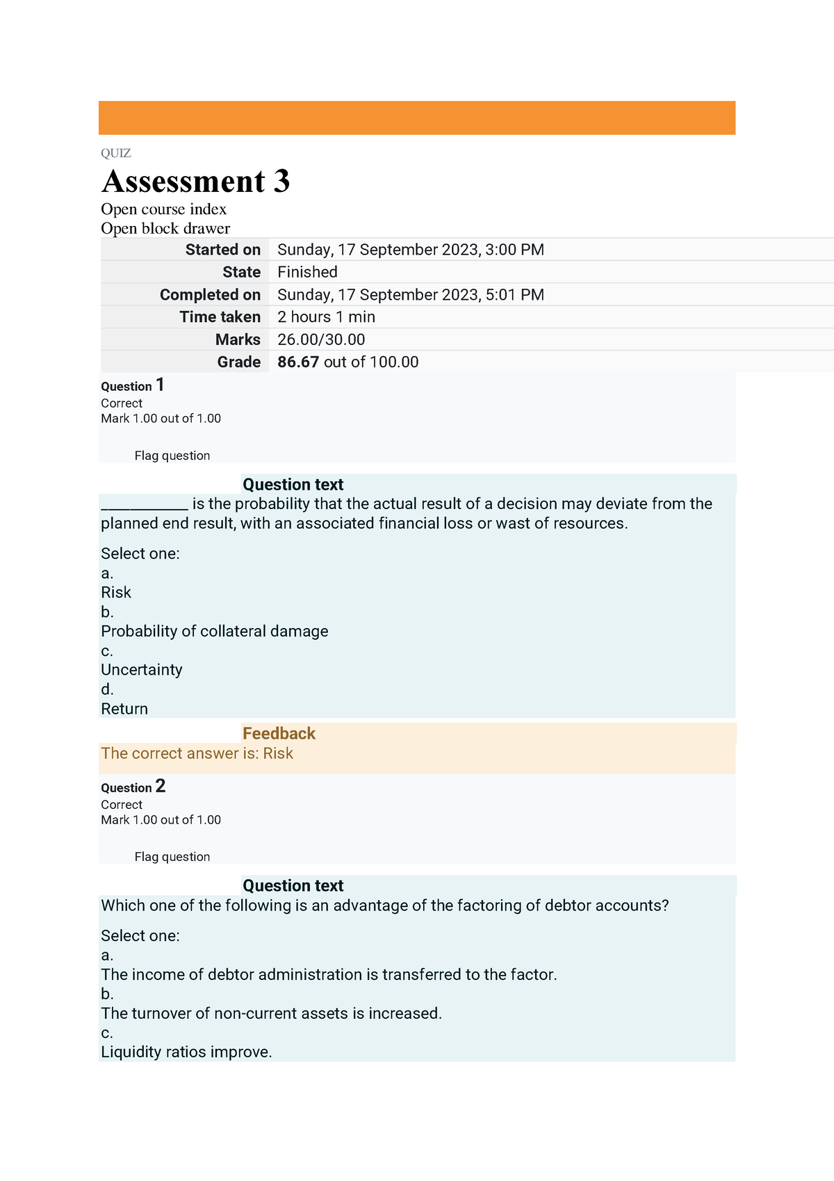 MNB Assignment 3 - QUIZ Assessment 3 Open Course Index Open Block ...