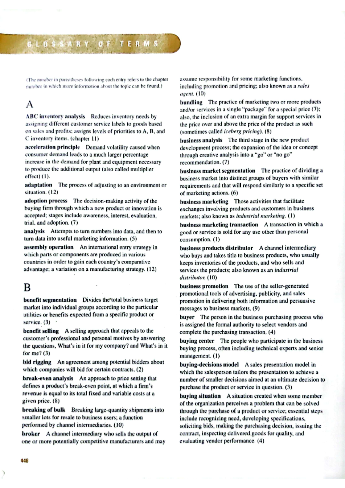 Glossary-of-Terms - Business Organisation - Studocu
