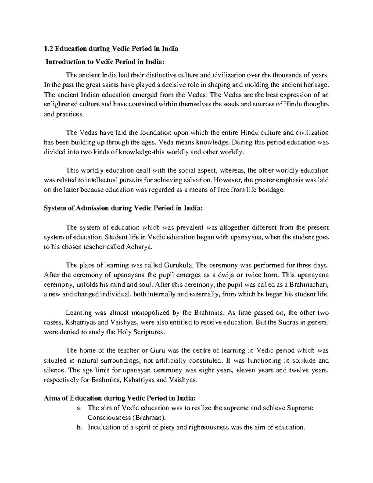 1 2 Of 101 Simple 1 Education During Vedic Period In India 1-2-of-101-simple-1-education-during-vedic-period-in-india