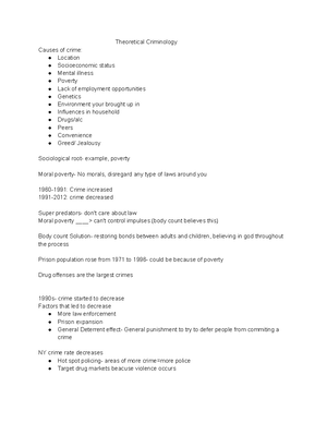 Crime and Criminal Behavior Notes 2 - Socialization and Upbringing ...