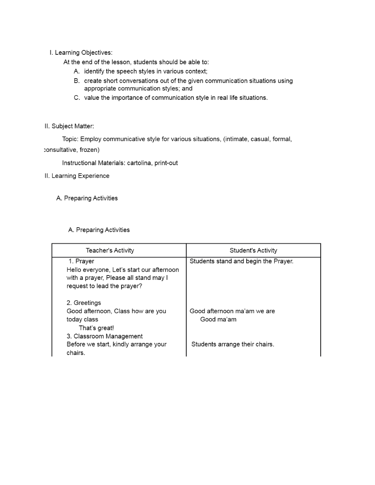 Communicative styles LP - Science, Technology, Engineering, and ...