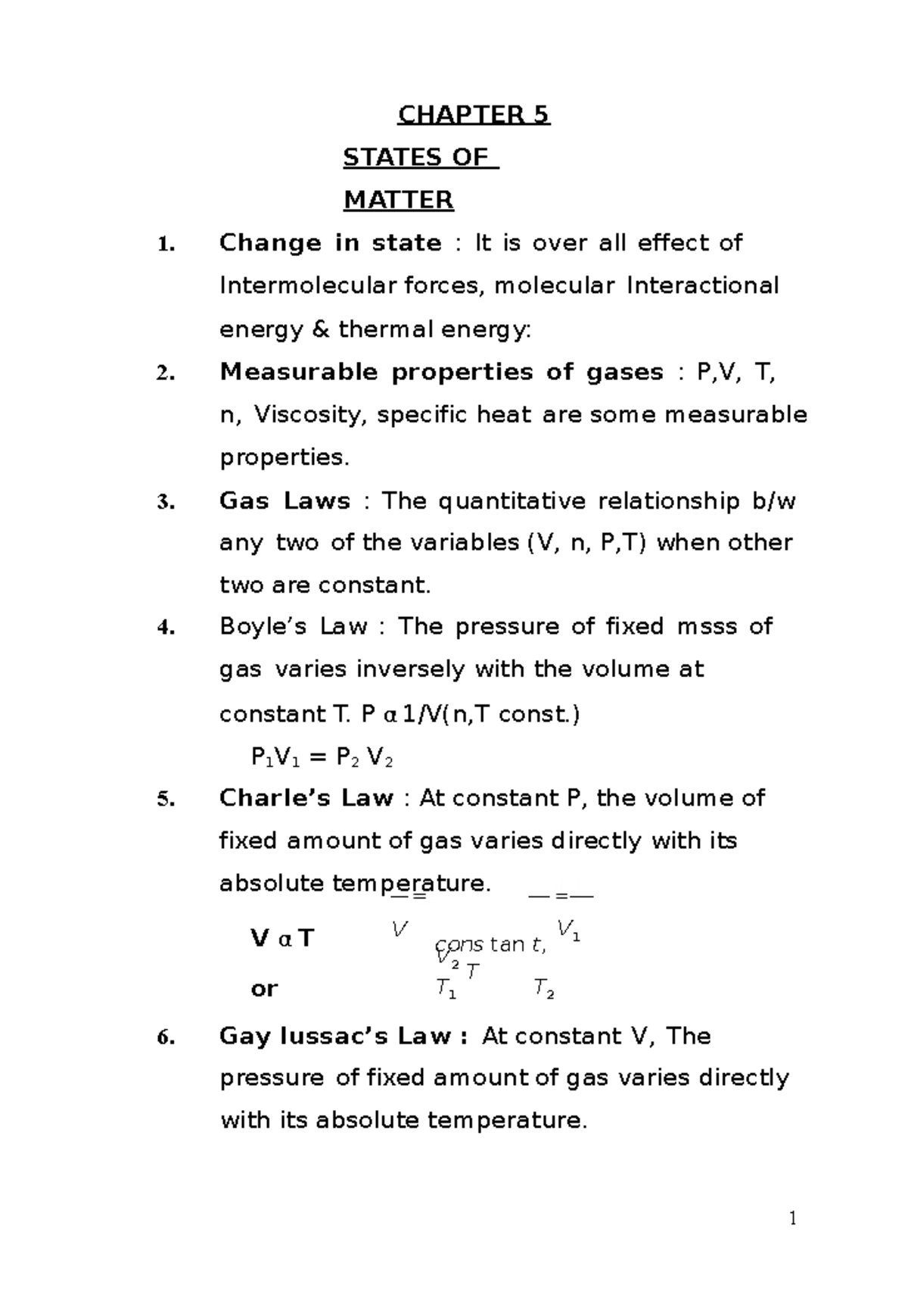 11-chemistry-notes-ch05-states-of-matter-chapter-5-states-of-matter