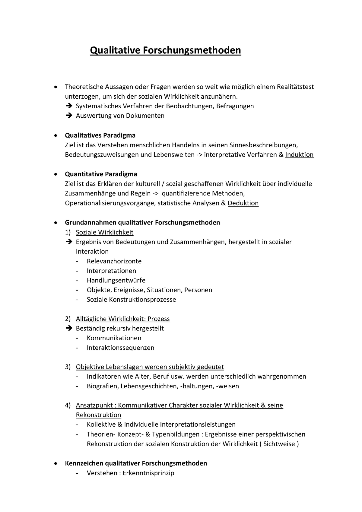 Qualitative Forschungsmethoden Zusammenfassung - Qualitative ...