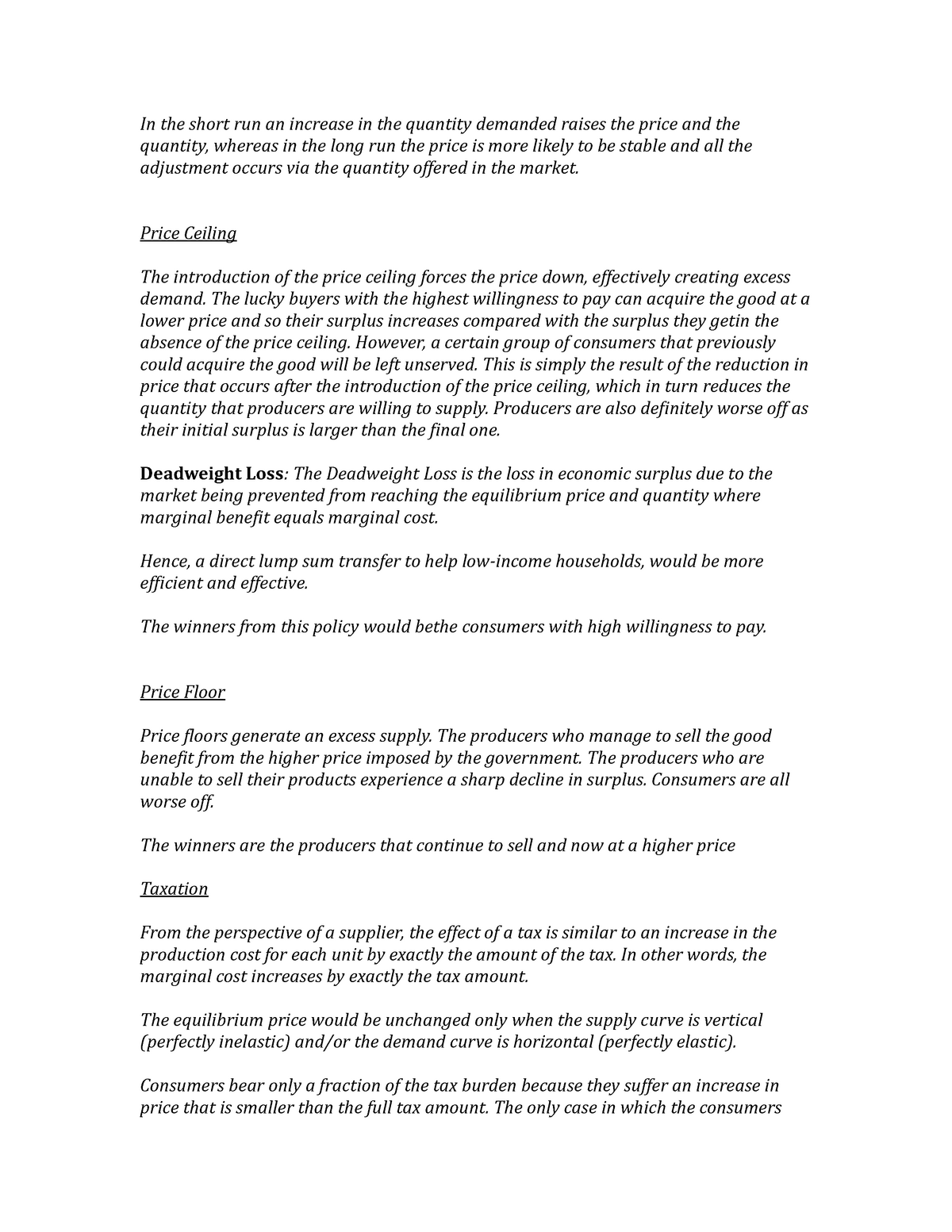 Micro Quiz 2 Notes F2ecvsvrvrvwvwe Econ1101 Econ1101