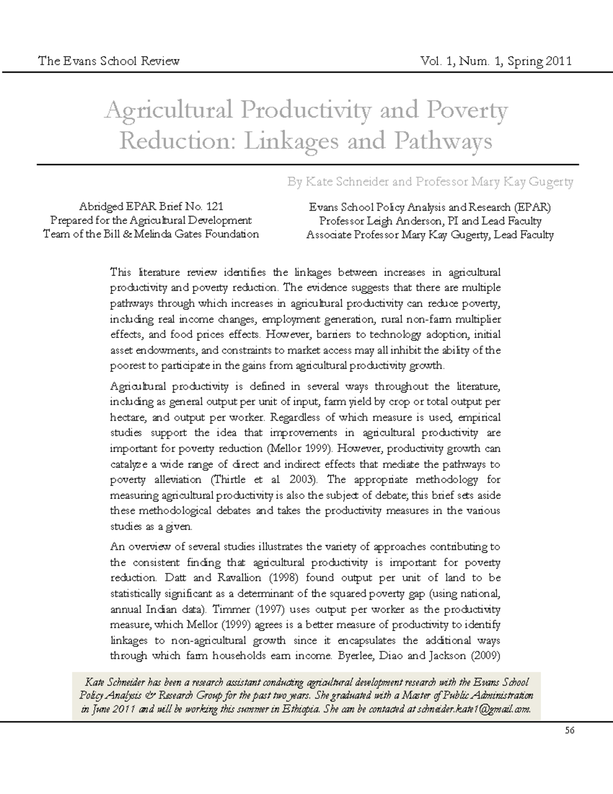 research paper on agriculture economics